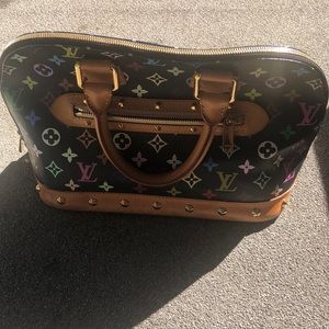 Louis Vuitton Black Multicolor Monogram Alma Bag